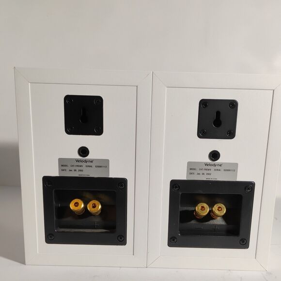 Pair Rare White Velodyne CHT-14WV Bookshelf Satellite Speakers 2002 - Picture 8 of 16